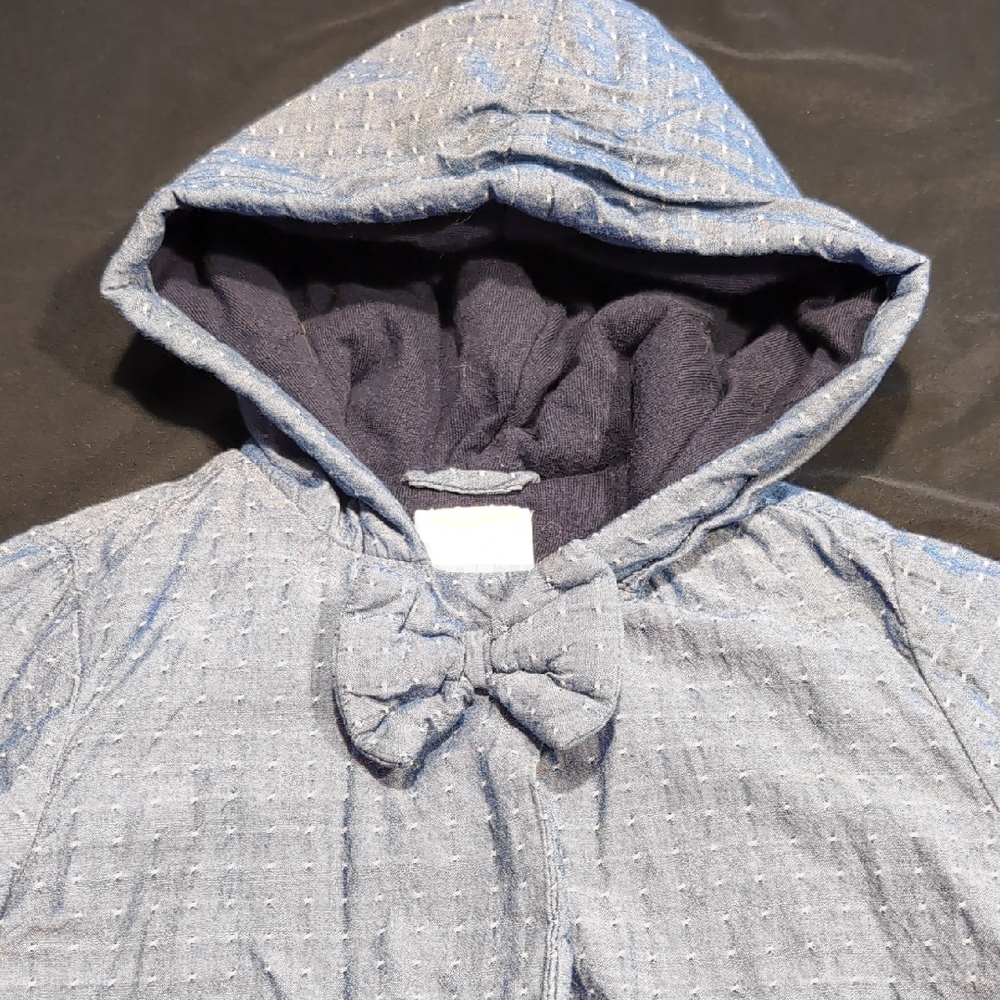 Gymboree Quilted Blue Hooded Puffer Jacket